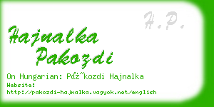 hajnalka pakozdi business card